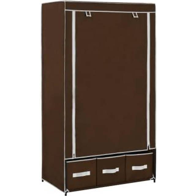 vidaXL Garderob svart 87x49x159 cm tyg