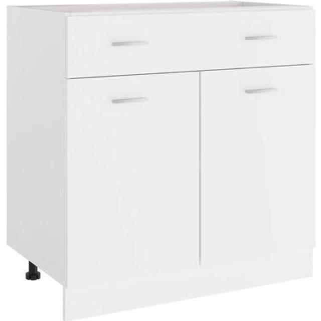 vidaXL Drawer Bottom Cabinet Lyon White 80x46x81.5 cm Engineered Wood