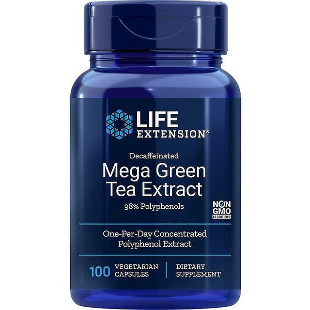 Life Extension  Mega Green Tea Extract  Decaffeinated  100 Vegetarian Capsules (725 mg per Capsule)
