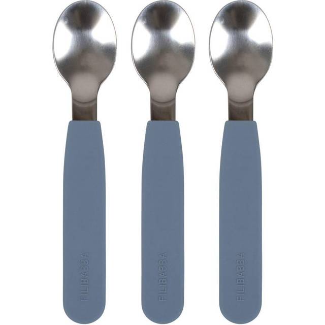 Filibabba Silicone spoons 3-pack - Powder blue