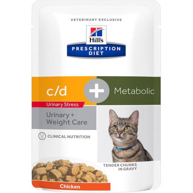 Hill's Prescription Diet Feline Metabolic + Urinary Chicken Pouch - Wet Cat Food 85 g x 12 st - Pouch