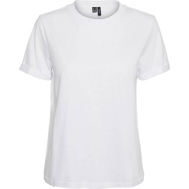 Organic Cotton T-Shirt with Crew Neck and Short Sleeves - White