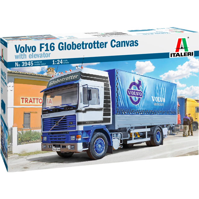 Italeri 3945 Volvo F-16 Globetrotter Canvas Truck 1:24 Plastic Model Truck Kit