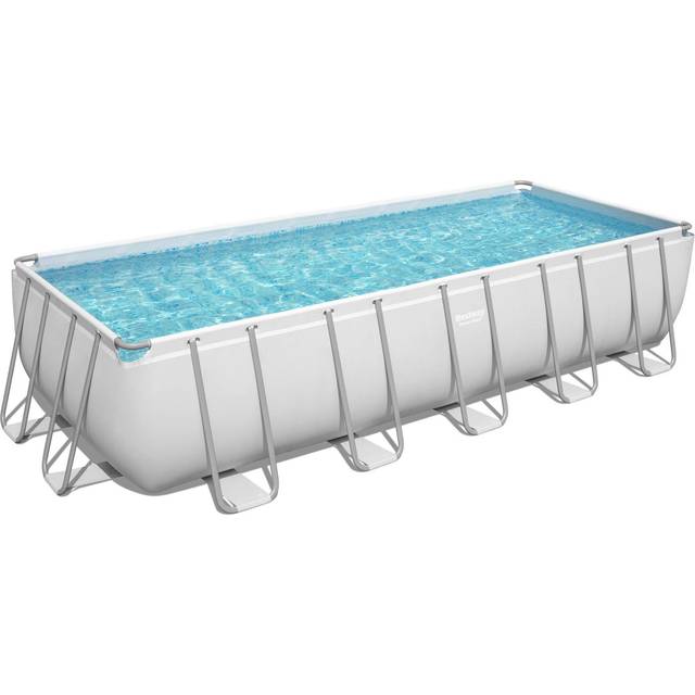 Above ground rectangular pool Bestway Power Steel - Blanc - 640x274x132 cm