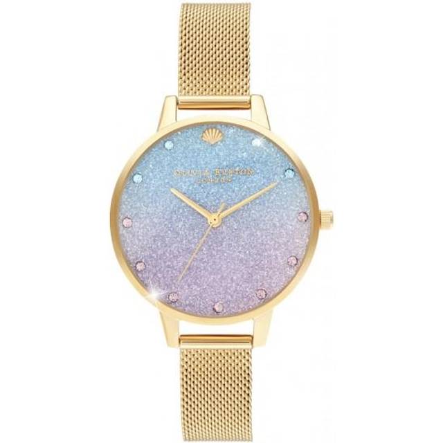 Olivia Burton Klocka Dam, Analog Quartz för Kvinnor med Roséguldfärgat Armband i Rostfritt Stål, OB16US48