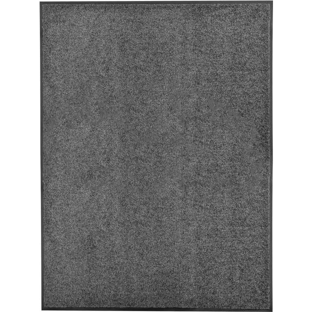 vidaXL Doormat Washable Anthracite 90x120 cm