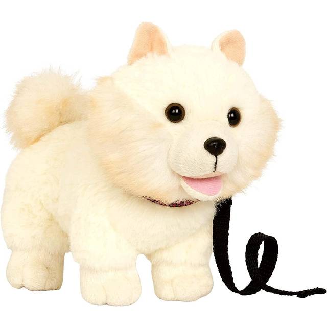 Our Generation Pomeranian Pup – möjlig lojal valp med halsband och avtagbart koppel för 45 cm dockor – 15 cm leksak husdjur
