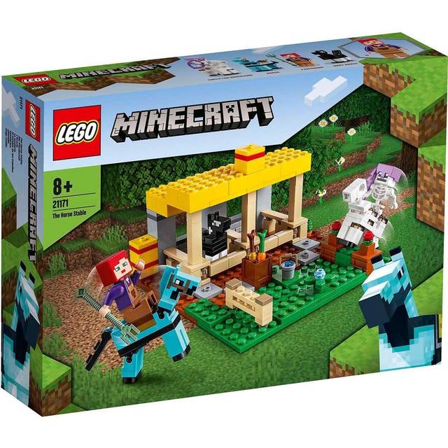 LEGO Minecraft The Horse Stable 21171 Building Kit; Fun Minecraft Farm