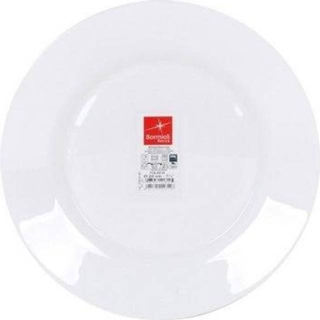 20cm White Toledo Glass Side Plates - Pack of Six
