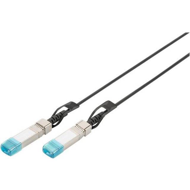 DIGITUS Universal SFP+ DAC-kabel - 10 Gbit/s - Nätverkskabel - 0,5 m - Direct Attach Cable - Direct Attach Copper - AWG30 Twinax - Svart