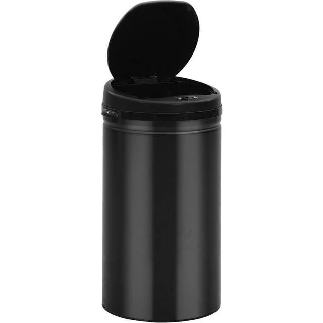 Soptunna med automatisk sensor 50 L kolstål svart