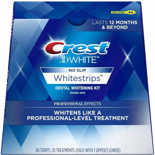 Crest Teeth Whitening Kit med Whitestrips & Blue Light Whitening Device babyblå färg