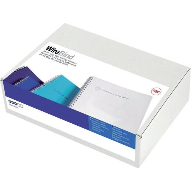 GBC 4400028 8mm A5 Silver Wire Binders
