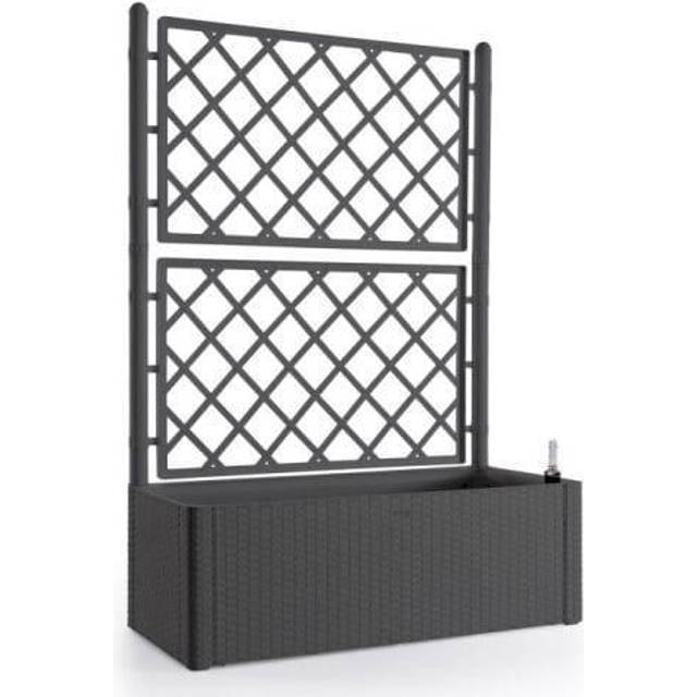 Self-watering planter Stefanplast Natural Deluxe Rectangular Anthracite 100 x 43 x 142 cm