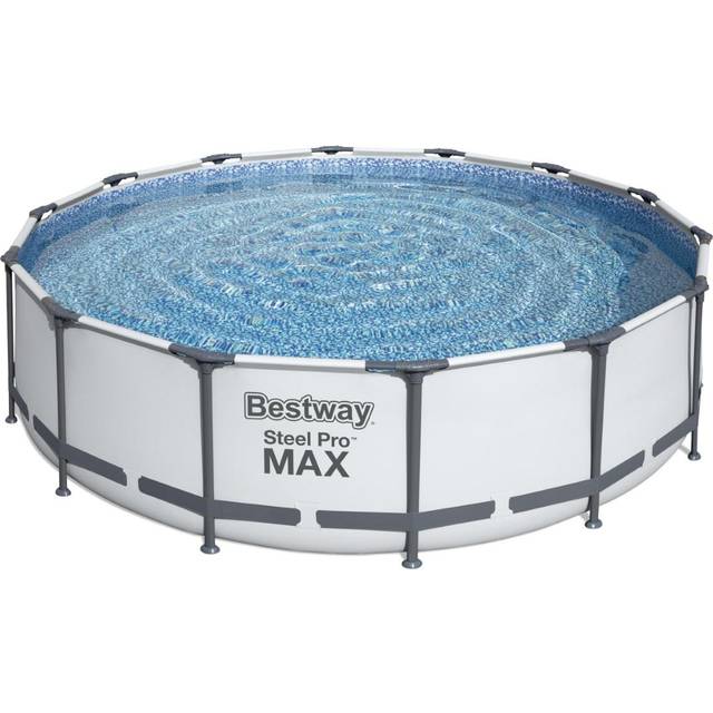 Bestway 14Ft Steel Pro Max Frame Stone Pool, Filter Pump With Ladder - One Colour