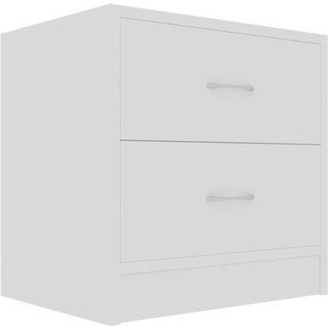 vidaXL Bedside Cabinet Concrete Grey Engineered Wood Nightstand End Table