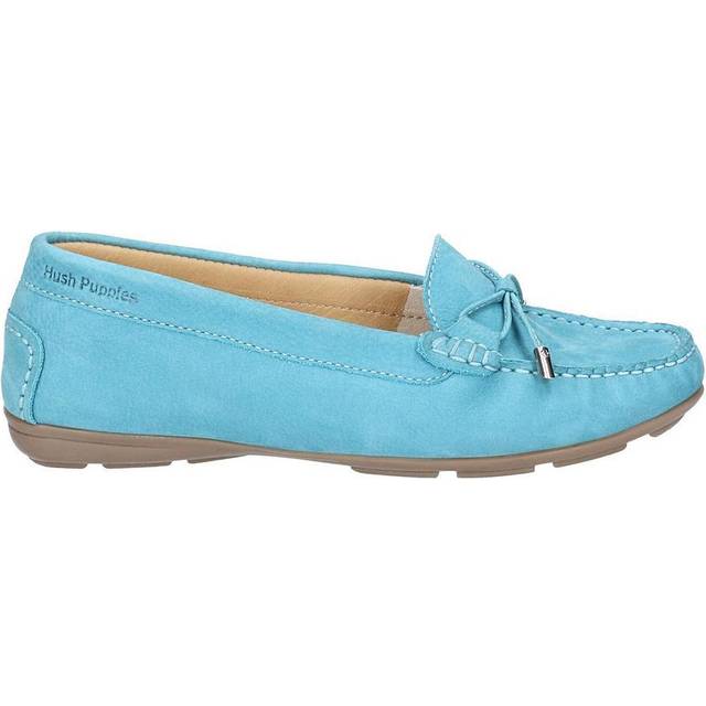Hush Puppies Womens Maggie Toggle Slip On Flat Casual Shoes - Blue Leather - Size 6 (UK Shoe)