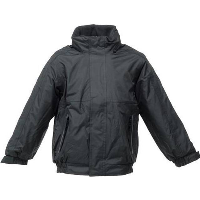 Regatta Junior Kids Dover Jacket TRW418 Black/Ash Age 7-8 Colour: Blac