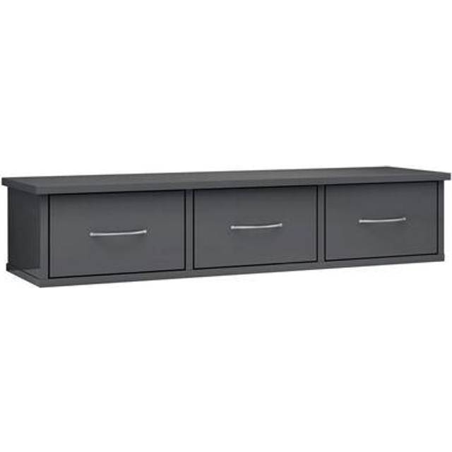vidaXL Wall-mounted Drawer Shelf Engineered Wood Concrete Grey Cabinet Shelf
