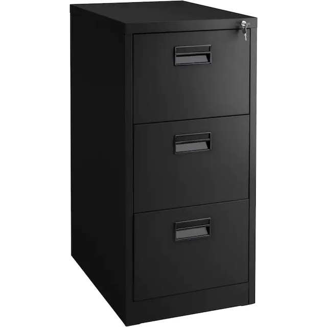 Tectake Filing Cabinet w/ 3 Shelves 62.4 x 46 x 102.8cm - Grey, Grey
