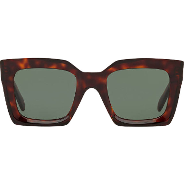 CL40130I Irregular Sunglasses - Tortoise - At CELINE the idea of Parisian chic, with savoir-faire and the finest quality materials as pillars of the house is reinforced by artistic director Hedi Slimane through the ateliers at 16 rue Vivienne. The same values are translated into the eyewear collections with a mix of classic and fashion forward frames depicting a sophisticated and contemporary silhouette.