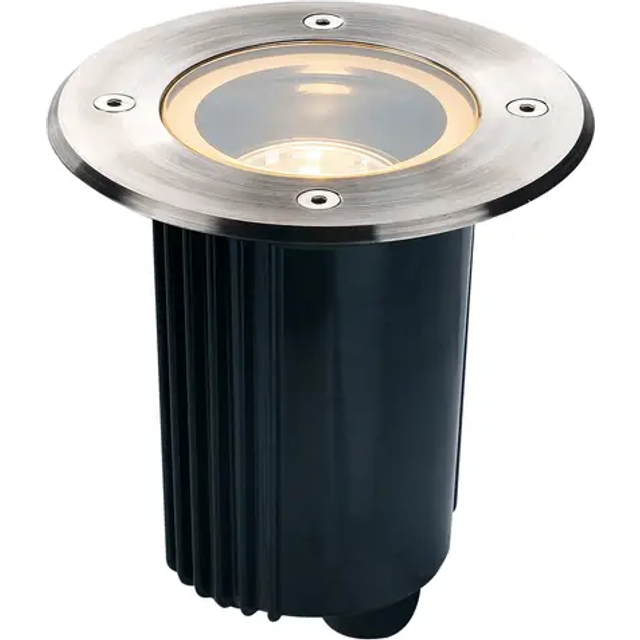 SLV Dasar 115 Outdoor Inground Fitting GU10 IP67 Round Stainless Steel 316