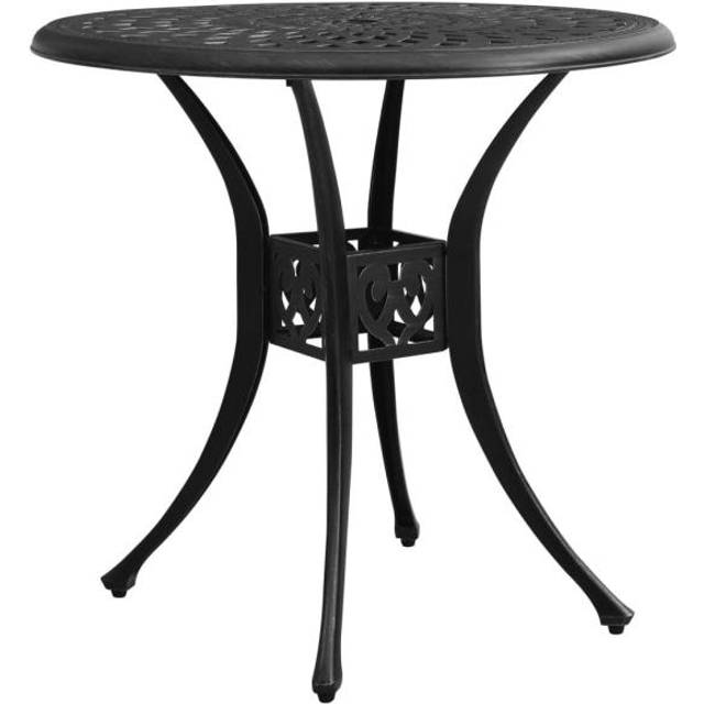 vidaXL Garden Table White 78x78x72 cm Cast Aluminium