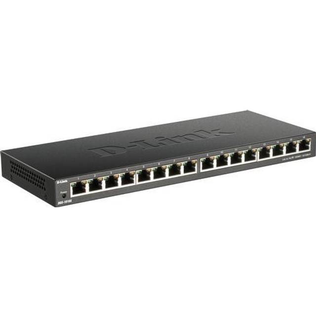 D-Link DGS-1016S 16-Port 10/100/1000Mbps Unmanaged Gigabit Ethernet Switch