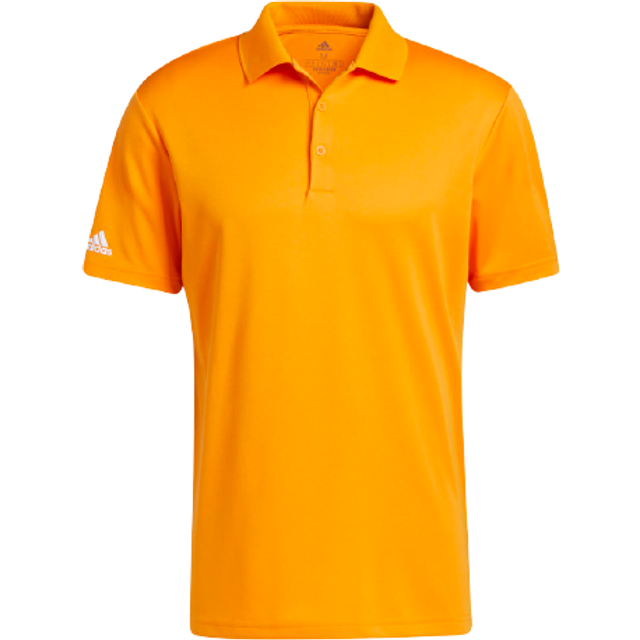 (S, Bright Orange) adidas Golf Mens 2021 Performance Moisture Wicking PRIMEGREEN Polo Shirt