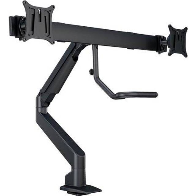 Multibrackets M VESA Gas Lift Arm w. Duo Crossbar 2 - Monteringssats (vridbar arm, bordsfäste, tvärstag) - för 2 LCD-bildskärmar - aluminium - svart - skärmstorlek: 15"-32"