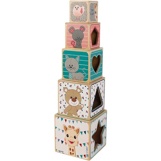 Janod Sophie the Giraffe stacking blocks