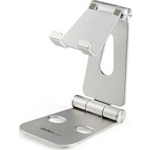 StarTech.com Phone and Tablet Stand, Foldable Universal Mobile Device Holder for Smartphones & Tablets Adjustable Multi-Angle Ergonomic Cell Phone St