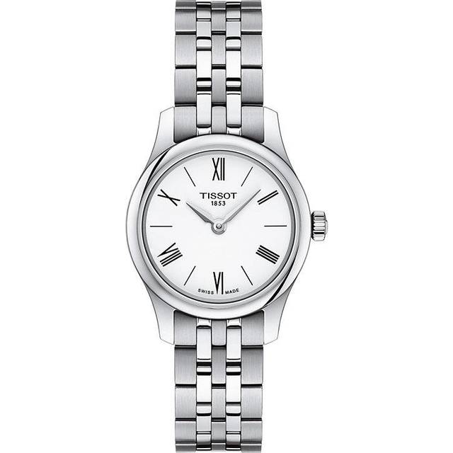 Tissot Tradition 5.5 Lady T0630091101800 - 25mm Stainless Steel Quartz Watch, White Dial