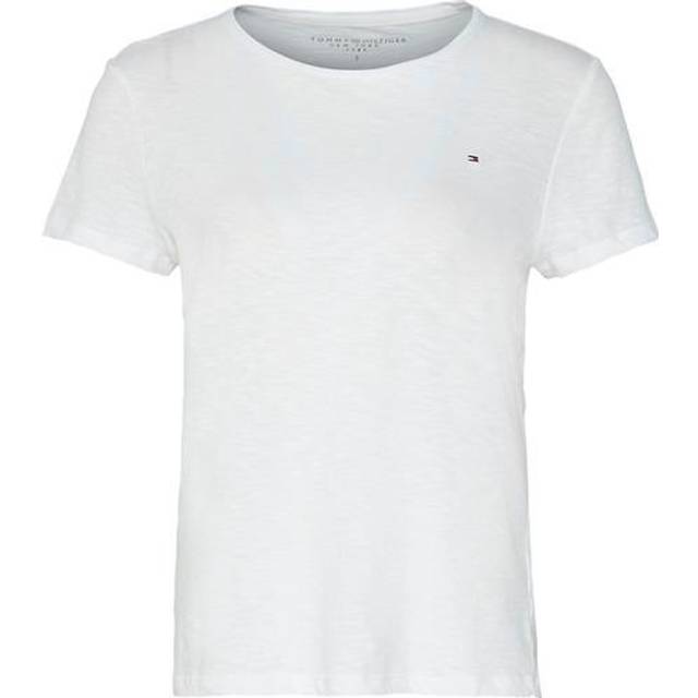 Tommy Hilfiger for woman. WW0WW22043 HERITAGE CREW NECK TEE (M), White, Casual, Cotton, Short sleeve, Organic Cotton, Sustainable