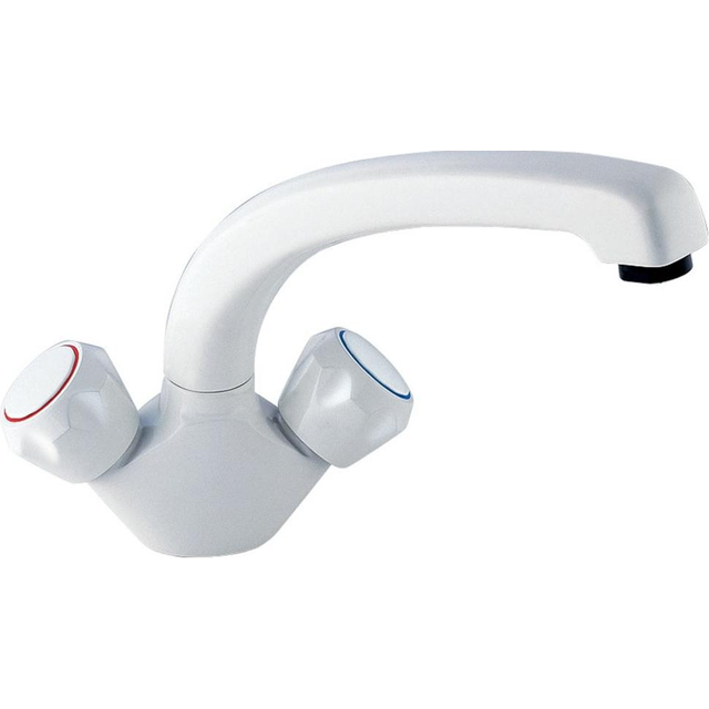Deva Profile White Mono Basin Mixer Tap DCP124-005