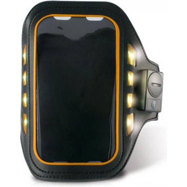 KSIX Sportarmband med LED 4" svart neopren