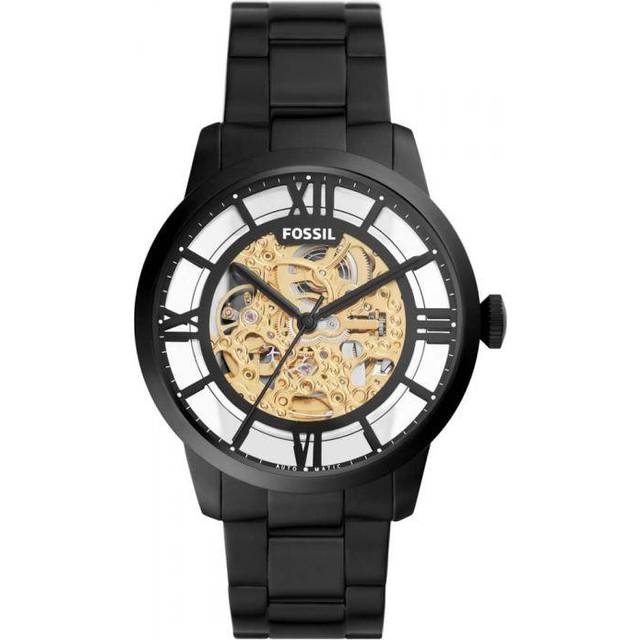 Fossil ME3197 Townsman Automatic Black Bracelet Skeleton Watch - W10262