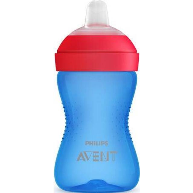 Philips Avent Soft, bitsäker pipmugg SCF802/01 - 1 mugg - Rymmern 300 ml - 9m+ - Lätt att greppa - Lätt att montera - BPA-fri - Lätt att rengöra - Bitsäker - diskmaskinssäker - Blå/Lila