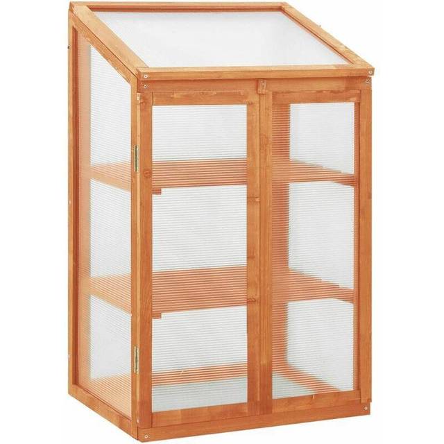 vidaXL Greenhouse 60x45x100 cm Firwood - Grey