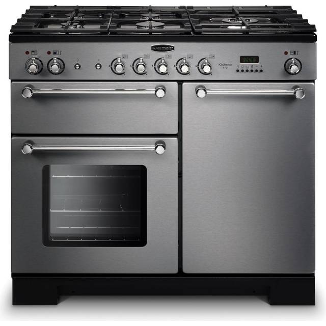 Rangemaster KCH100DFFSS/C Kitchener 100cm Dual Fuel Range Cooker 98780 - STAINLESS STEEL
