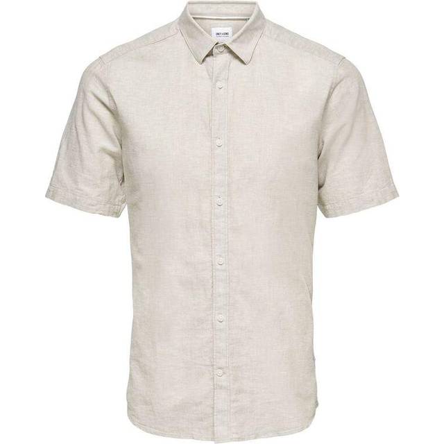 Only & Sons Chinchilla Caiden Life Linen Blend Shirt - S