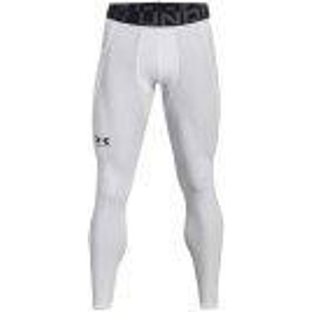 Under Armour herr Långa sportleggings som andas, tajta löparbyxor Ua Hg Armour Leggings, vit/svart, M