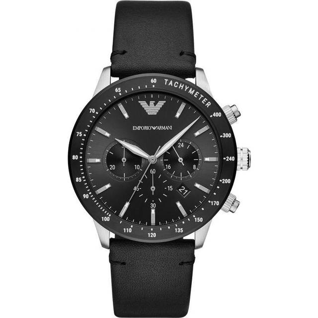 Emporio Armani Mario AR11243 - Herr - 43 mm - Analogt - Quartz - Mineralglas - Black (22 mm)