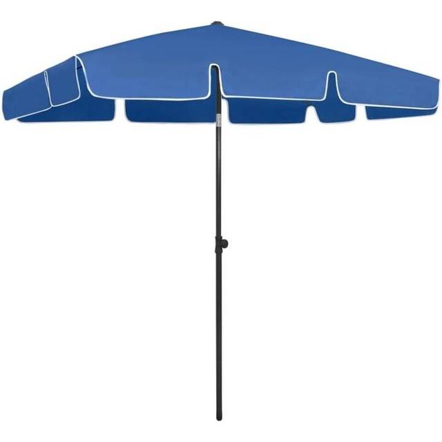 Strandparasoll grön 200x125 cm