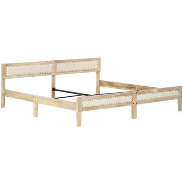 vidaXL Bed Frame without Mattress Solid Mango Wood 200 cm - Brown