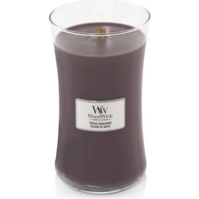 Woodwick Large Hourglass Suede & Sandalwood Candle 610g