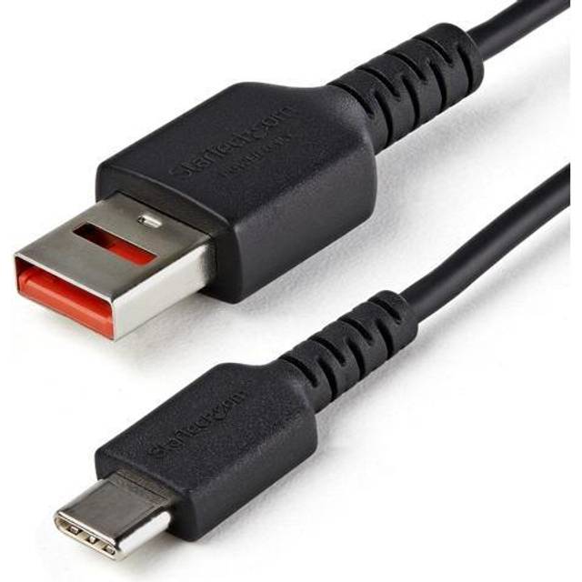 StarTech.com 3ft (1m) Secure Charging Cable – USB-A to USB-C Data Blocker Charge-Only Cable – No-Data Power-Only Charger Cable for Phone/Tablet – Data