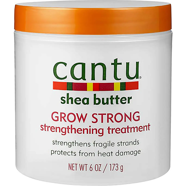 Cantu Grow Strong Strengthening Treatment - närande kräm för sprött hår - fuktgivande - Skyddar mot värmeskador - med sheasmör - förhindrar hårbrott - sulfatfri - 173 g
