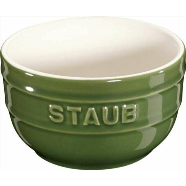 Staub Ceramique 9 cm / 2-pcs round ceramic Ramekin set basil-green - 3.50inch/2pc