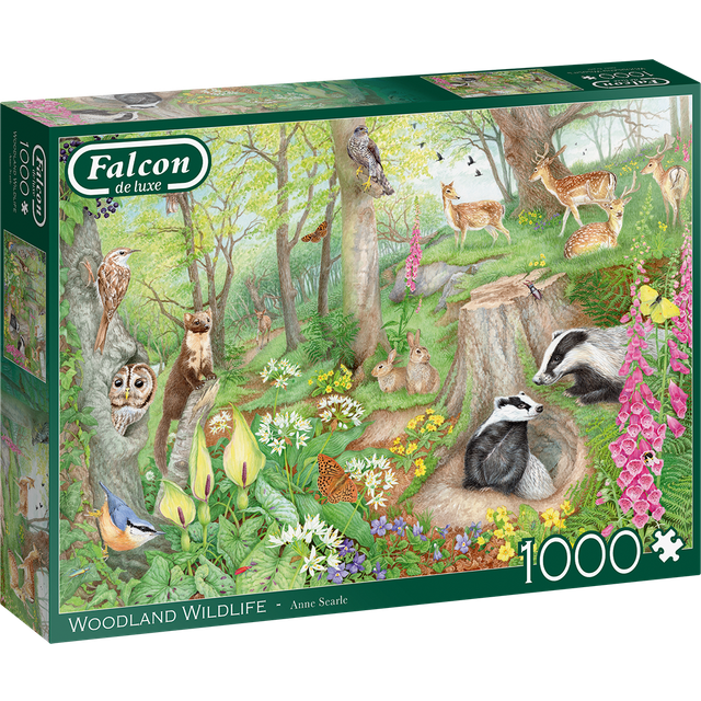 Jumbo Falcon Deluxe 1000 Piece Jigsaw - Woodland Wildlife